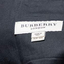 Burberry Grey Textured Wool Tailored Pants XL