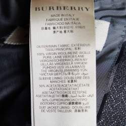 Pre Owned Burberry Grey Textured Wool Sandhurst Tailored Jacket  XXL