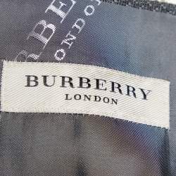Pre Owned Burberry Grey Textured Wool Sandhurst Tailored Jacket  XXL