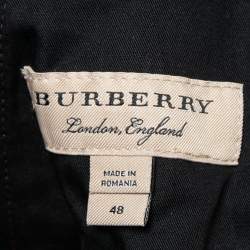 Burberry Red Tartan Wool Slim Fit Trousers M