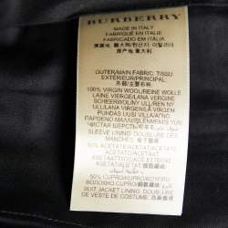 Burberry Black Virgin Wool Trousers L