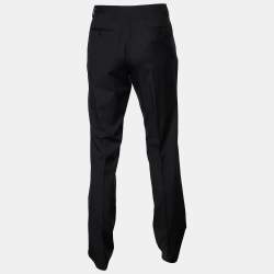 Burberry Black Virgin Wool Trousers L