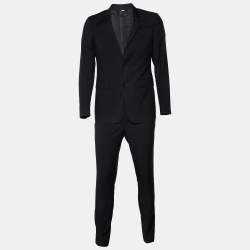 Burberry Black Wool Suit M