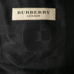 Pre Owned Burberry Black Wool Single-Breasted Blazer M
