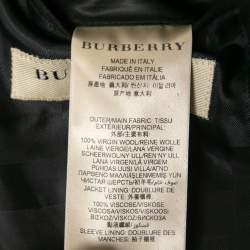 Pre Owned Burberry Black Wool Single-Breasted Blazer M