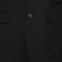 Pre Owned Burberry Black Wool Single-Breasted Blazer M