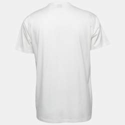Burberry White Cotton Kingdom Print Crewneck T-Shirt S