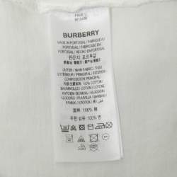 Burberry White Cotton Kingdom Print Crewneck T-Shirt S