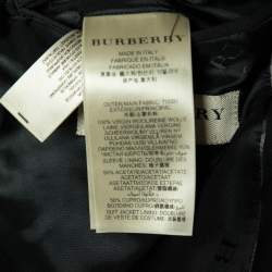 Burberry Black Virgin Wool Button Front Blazer XL