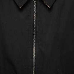 Burberry Black Cotton Zip-Up Jacket L