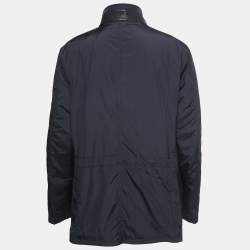 Burberry Vintage Black Synthetic Zip-Up Jacket 3XL