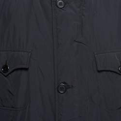 Burberry Vintage Black Synthetic Zip-Up Jacket 3XL