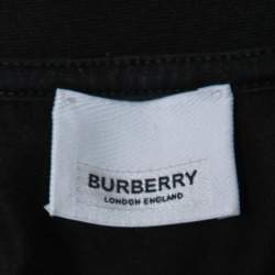 Burberry Black Cotton Hesford TB Monogram T-Shirt XL