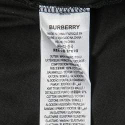 Burberry Black Cotton Hesford TB Monogram T-Shirt XL