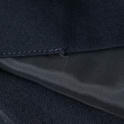 Pre Owned Burberry Vintage Navy Blue Wool Blend Single-Breasted Blazer XXL