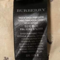 Pre Owned Burberry Butter Yellow Castle Print Cotton Pyjama Style Shirt M