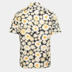 Burberry Multicolor Floral Print Cotton Button Front Shirt L