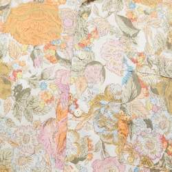 Pre Owned Burberry Multicolor Floral Printed Cotton Short Sleeved Shirt L