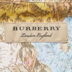 Pre Owned Burberry Multicolor Floral Printed Cotton Short Sleeved Shirt L