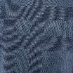 Burberry Navy Blue Elmshurst Check Silk Knit Crewneck Sweater L