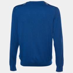 Burberry Navy Blue Cashmere Crewneck Jumper XL