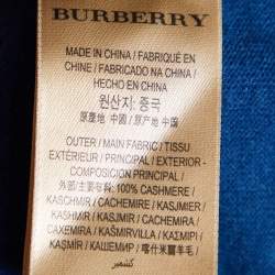 Burberry Navy Blue Cashmere Crewneck Jumper XL