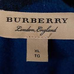 Burberry Navy Blue Cashmere Crewneck Jumper XL