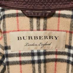 Burberry Deep Purple Synthetic Zip-Up Jacket M