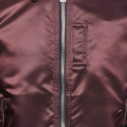 Burberry Deep Purple Synthetic Zip-Up Jacket M