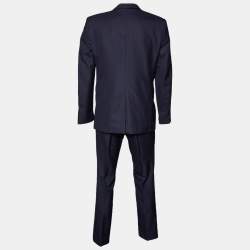 Pre Owned Burberry Navy Blue Wool MilBank/Stirling Abiyo 3 Piece Suit L