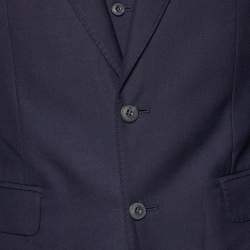 Pre Owned Burberry Navy Blue Wool MilBank/Stirling Abiyo 3 Piece Suit L