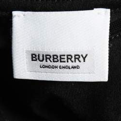 Pre Owned Burberry Black Cotton Horseferry Print T-Shirt S
