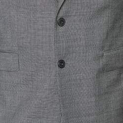 Burberry Grey Virgin Wool Milbank Suit 2XL