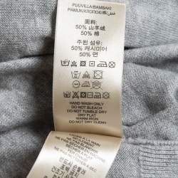 Burberry Grey Cotton & Cashmere Knit Pullover 2XL