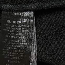 Burberry Black Knit KINGDOM Printed Side Detail Jog Pants S