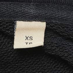 Burberry Black KINGDOM Printed Knit Hooded Sweatshirt XS