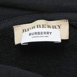 Burberry Black KINGDOM Printed Knit Hooded Sweatshirt XS