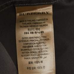 Burberry Grey Checked Cotton Full Sleeve Shirt L