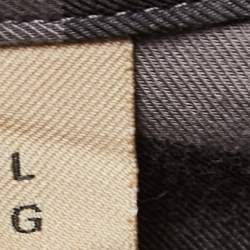 Burberry Grey Checked Cotton Full Sleeve Shirt L