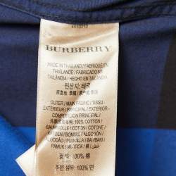 Burberry Multicolor Checkered Cotton Full Sleeve Shirt L