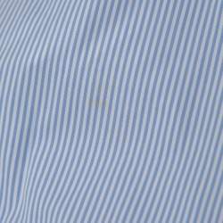 Burberry Blue Striped Cotton Button Front Shirt M