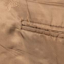 Burberry Vintage Brown Checked Patterned Wool Single-Breasted Blazer S
