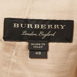 Burberry Beige Cotton Sketch Print Trousers M