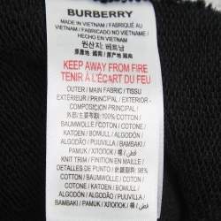 Burberry Black House Check Patterned Cotton Hoodie XL