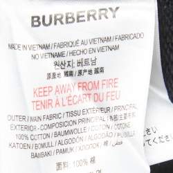 Burberry Black Checkford Cotton Knit Joggers XL
