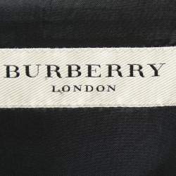 Pre Owned Burberry Black Wool Single Breasted Blazer L