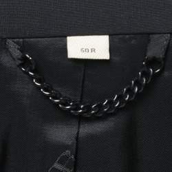 Pre Owned Burberry Black Wool Single Breasted Blazer L