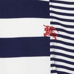 Burberry Blue Striped Cotton Knit Crewneck T-Shirt XL
