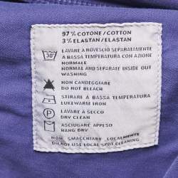 Burberry Purple Cotton Regular Fit Trousers L