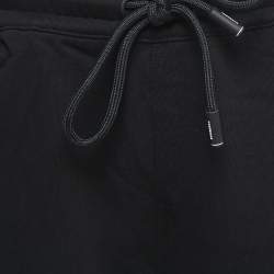 Burberry Black Cotton Vintage Check Paneled Jog Pants XL
